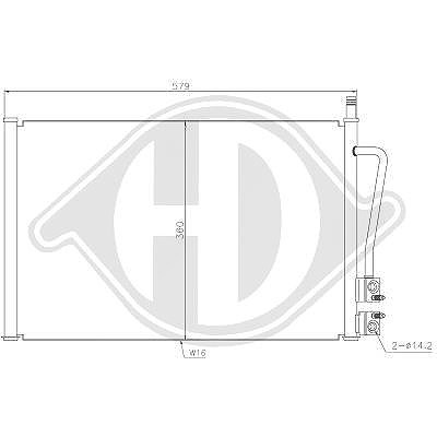 Diederichs Kondensator, Klimaanlage [Hersteller-Nr. DCC1170] für Mazda, Ford