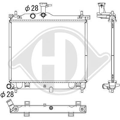 Diederichs Kühler, Motorkühlung [Hersteller-Nr. DCM3724] für Hyundai