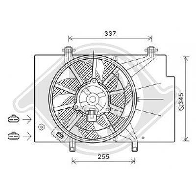 Diederichs Lüfter, Motorkühlung [Hersteller-Nr. DCL1110] für Ford