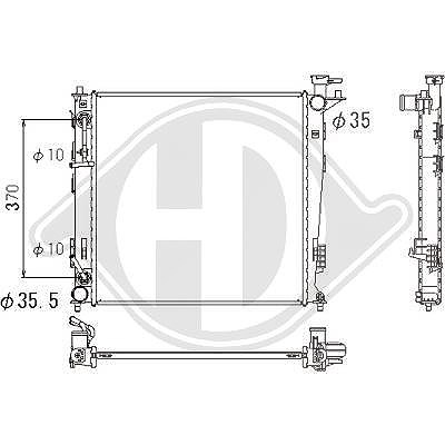 Diederichs Kühler, Motorkühlung [Hersteller-Nr. DCM3825] für Hyundai, Kia