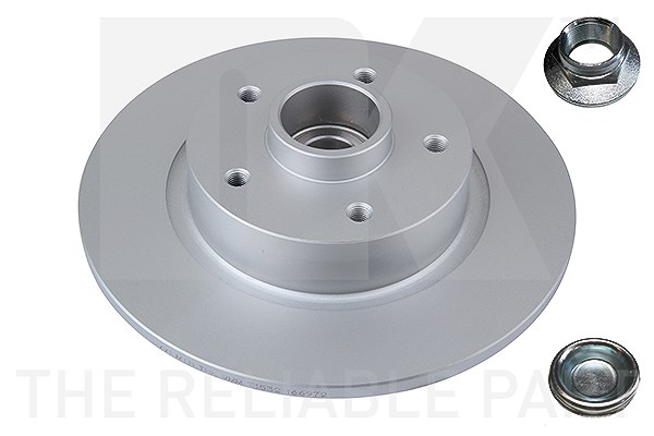 Nk 1x Bremsscheibe Hinterachse Voll [Hersteller-Nr. 313991] für Renault