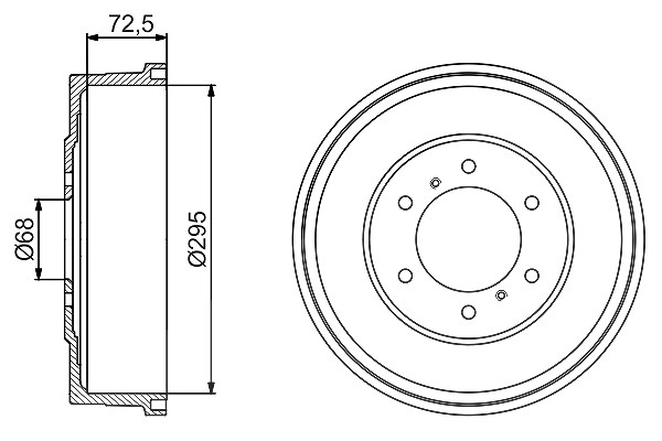 Bosch Bremstrommel [Hersteller-Nr. 0986477215] für Nissan