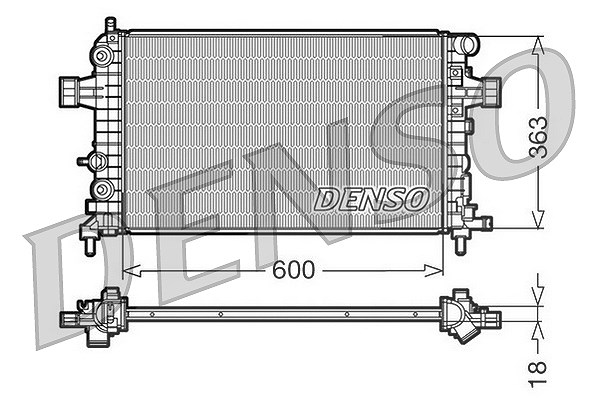 Denso Kühler, Motorkühlung [Hersteller-Nr. DRM20101] für Opel, Vauxhall