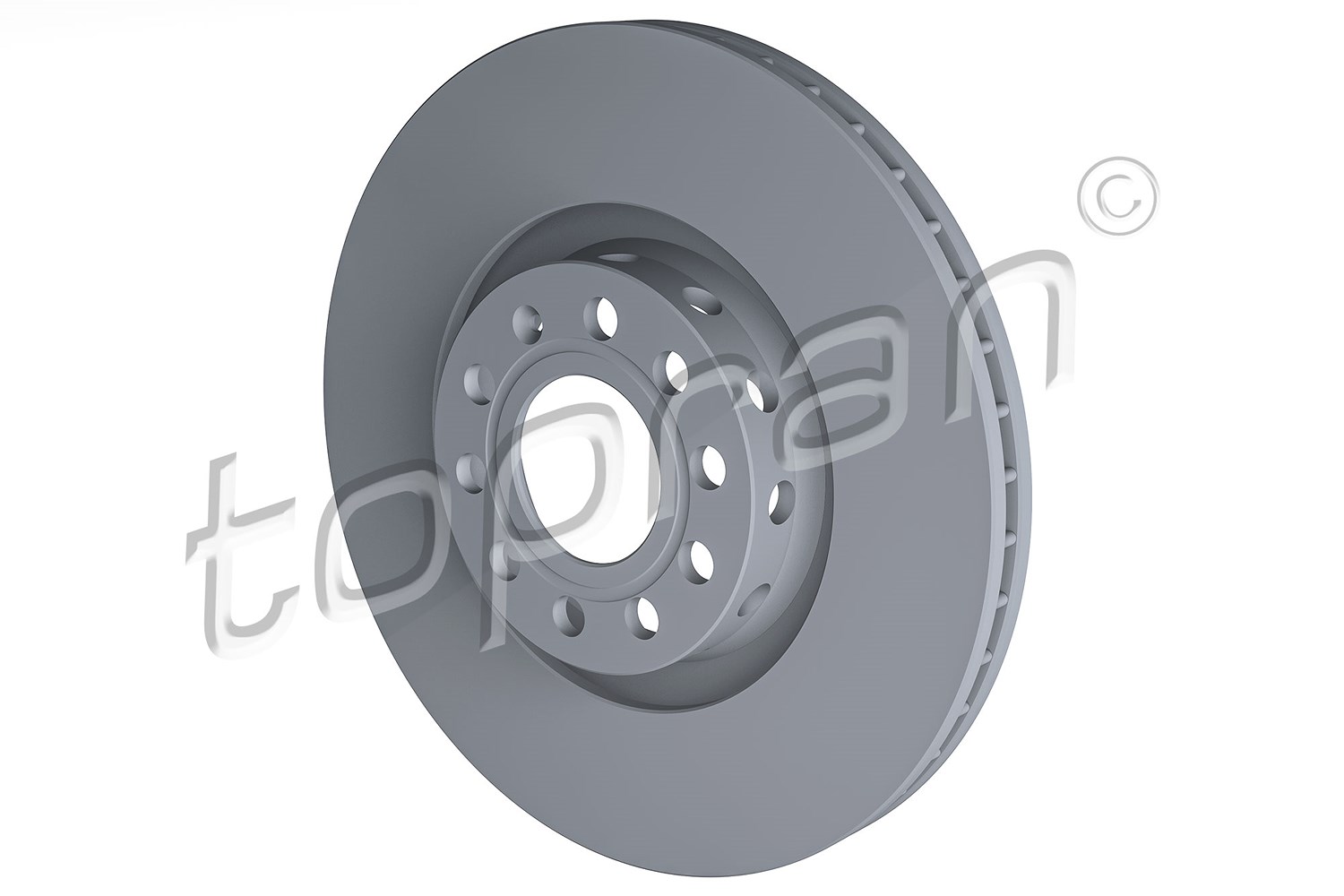 Topran Bremsscheibe Vorderachse Belüftet [Hersteller-Nr. 110078] für Skoda, Audi, Seat, VW
