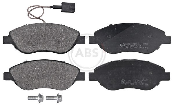 A.b.s. Bremsbelagsatz, Scheibenbremse [Hersteller-Nr. 37281] für Fiat, Lancia, Alfa Romeo