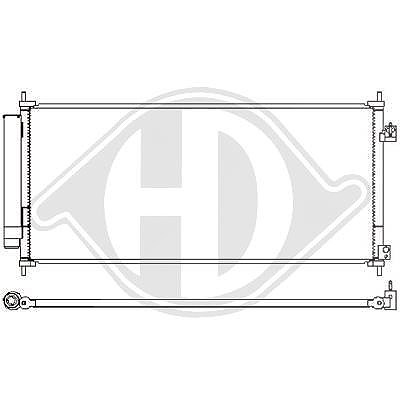 Diederichs Kondensator, Klimaanlage [Hersteller-Nr. DCC1664] für Honda