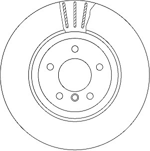 Trw 1x Bremsscheibe Hinterachse Belüftet [Hersteller-Nr. DF6624S] für BMW
