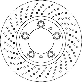 Trw 1x Bremsscheibe [Hersteller-Nr. DF6778S] für Porsche