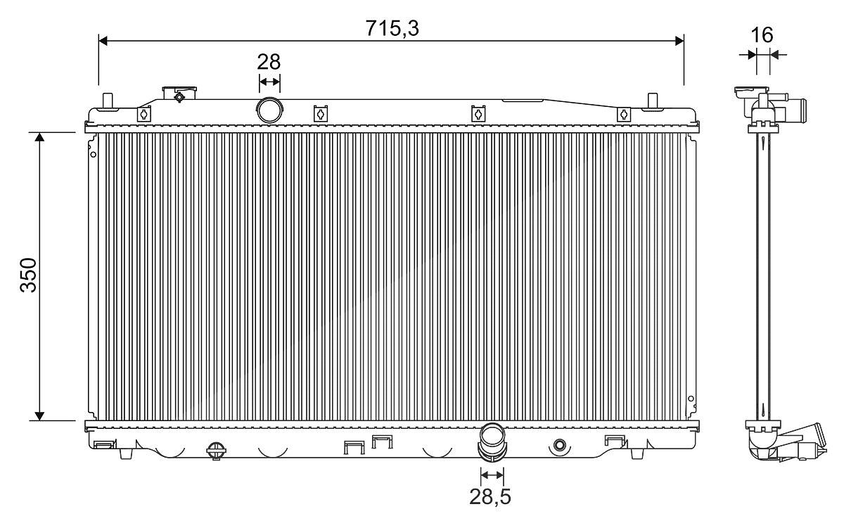 Valeo Kühler, Motorkühlung [Hersteller-Nr. 701353] für Toyota