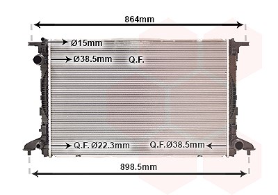Van Wezel Kühler, Motorkühlung [Hersteller-Nr. 03002412] für Audi