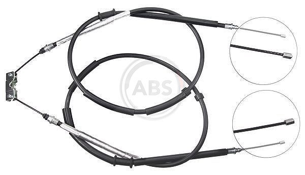 A.b.s. Handbremsseil Trommelbremse Hinterachse [Hersteller-Nr. K10025] für Opel, Vauxhall