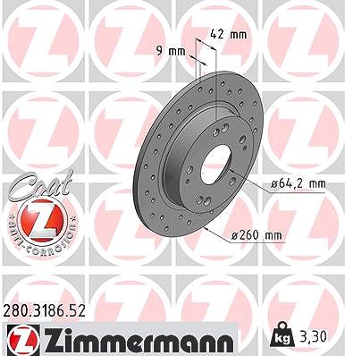 Zimmermann Bremsscheibe [Hersteller-Nr. 280.3186.52] für Honda