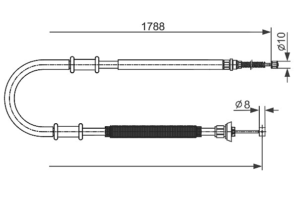 Bosch Seilzug, Feststellbremse [Hersteller-Nr. 1987482590] für Fiat