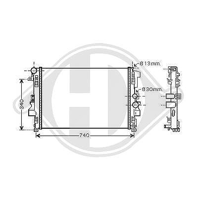 Diederichs Kühler, Motorkühlung [Hersteller-Nr. DCM2413] für Mercedes-Benz