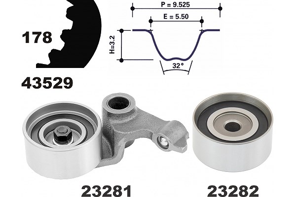 Mapco Zahnriemensatz [Hersteller-Nr. 23529] für Toyota