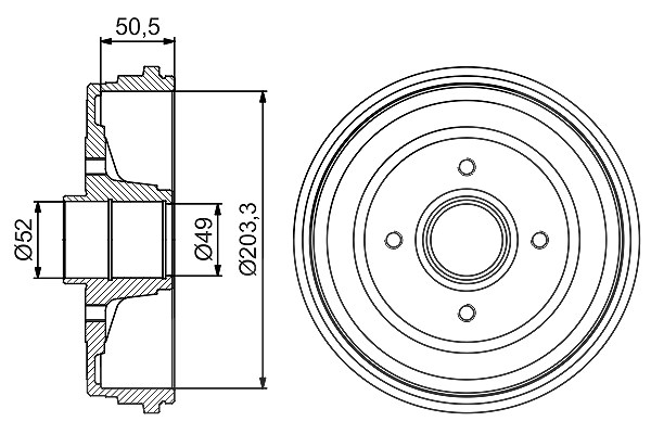 Bosch Bremstrommel [Hersteller-Nr. 0986477205] für Renault