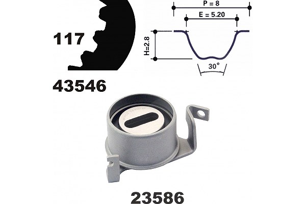 Mapco Zahnriemensatz [Hersteller-Nr. 23546] für Proton, Mitsubishi