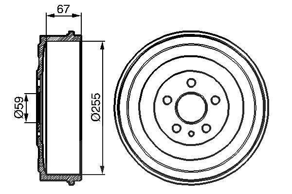 Bosch Bremstrommel [Hersteller-Nr. 0986477144] für Fiat, Peugeot, Citroën, Lancia
