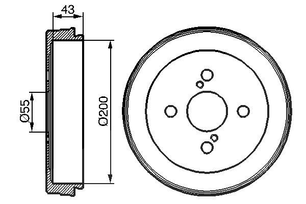 Bosch Bremstrommel [Hersteller-Nr. 0986477138] für Toyota