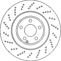 Trw 1x Bremsscheibe [Hersteller-Nr. DF6668S] für Mercedes-Benz