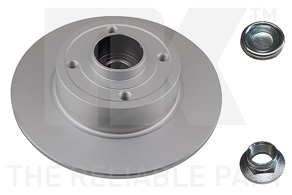 Nk 1x Bremsscheiben hinten+Radlager+ABS Ring [Hersteller-Nr. 313964] für Nissan, Renault