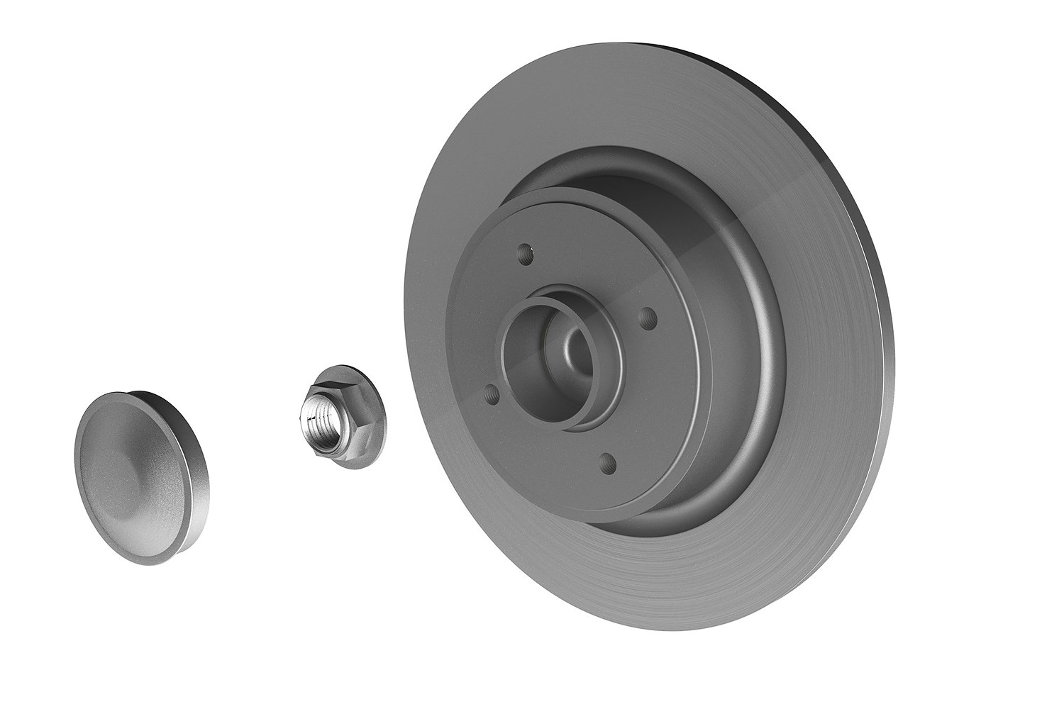 Topran 1x Bremsscheibe Hinterachse mit ABS-Ring+Lager [Hersteller-Nr. 700642] für Renault