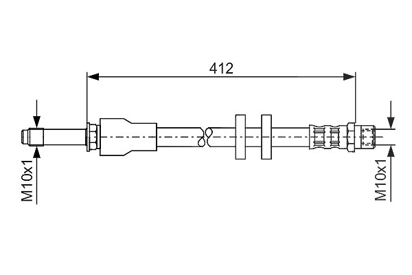 Bosch Bremsschlauch [Hersteller-Nr. 1987481021] für Volvo