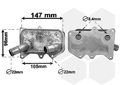 Van Wezel Ölkühler, Motoröl [Hersteller-Nr. 83003215] für Kia, Hyundai