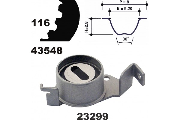 Mapco Zahnriemensatz [Hersteller-Nr. 23548] für Mitsubishi