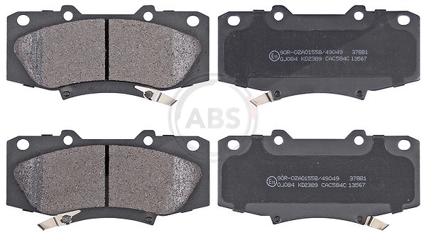 A.b.s. Bremsbelagsatz, Scheibenbremse [Hersteller-Nr. 37881] für Toyota