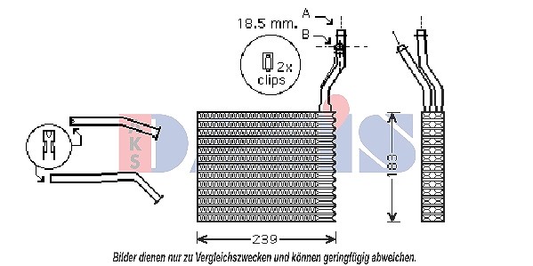 Aks Dasis Wärmetauscher, Innenraumheizung [Hersteller-Nr. 096007N] für Volvo, Ford, Mazda