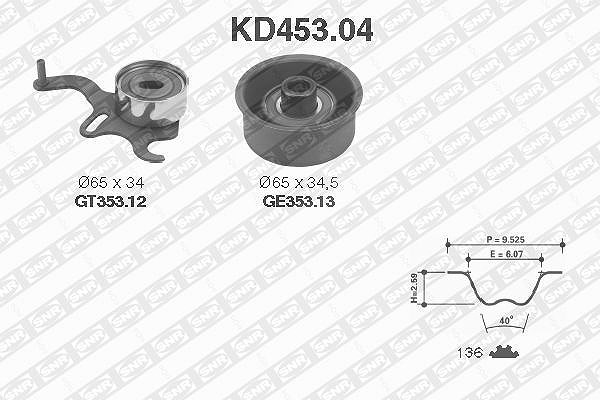 Snr Zahnriemensatz [Hersteller-Nr. KD453.04] für Opel, Vauxhall