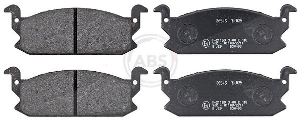 A.b.s. Bremsbelagsatz, Scheibenbremse [Hersteller-Nr. 36545] für Daihatsu