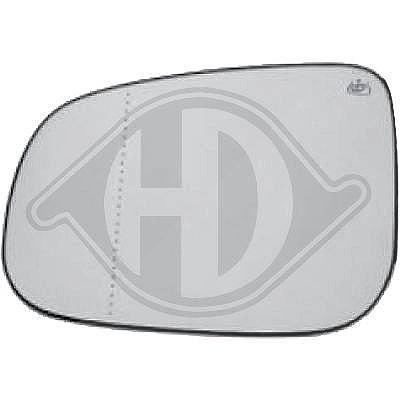 Diederichs Spiegelglas, Außenspiegel [Hersteller-Nr. 7661227] für Volvo