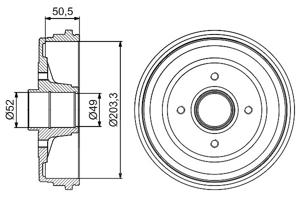 Bosch Bremstrommel [Hersteller-Nr. 0986477206] für Renault