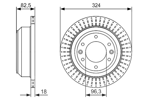 Bosch Bremsscheibe [Hersteller-Nr. 0986479U29] für Hyundai