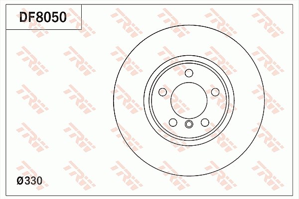 Trw Bremsscheibe Vorderachse Belüftet [Hersteller-Nr. DF8050] für BMW