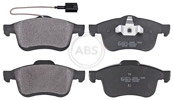 A.b.s. Bremsbeläge mit VWK vorne (Satz) [Hersteller-Nr. 37714] für Vauxhall, Opel, Lancia, Fiat, Chrysler