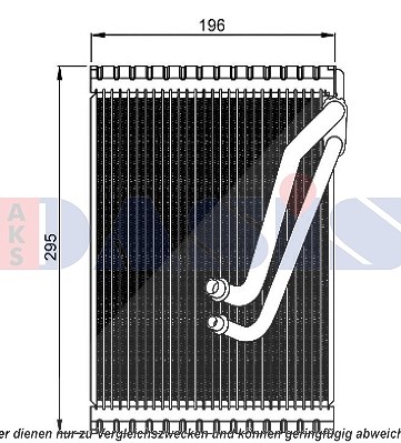 Aks Dasis Verdampfer, Klimaanlage [Hersteller-Nr. 820376N] für Alfa Romeo, Abarth, Fiat, Opel