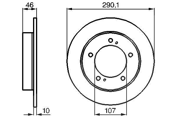 Bosch Bremsscheibe [Hersteller-Nr. 0986478377] für Suzuki