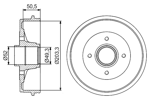 Bosch Bremstrommel [Hersteller-Nr. 0986477211] für Renault, Dacia