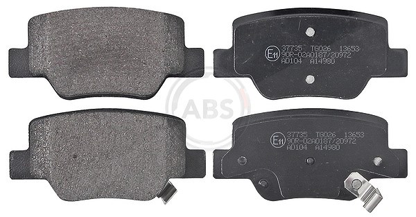 A.b.s. Bremsbeläge hinten (Satz) [Hersteller-Nr. 37735] für Toyota