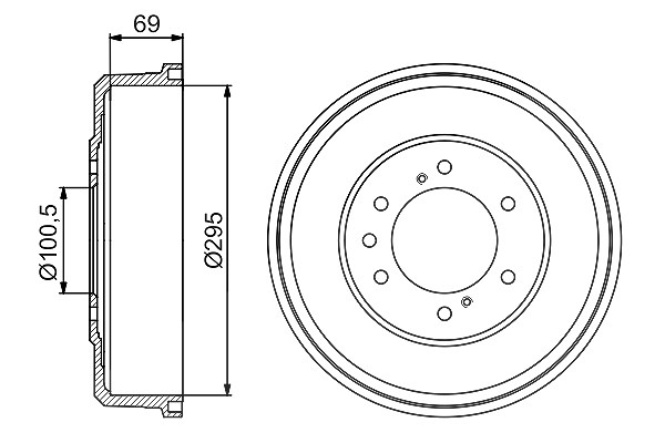 Bosch Bremstrommel [Hersteller-Nr. 0986477165] für Nissan