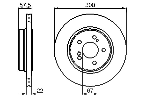 Bosch Bremsscheibe [Hersteller-Nr. 0986478793] für Mercedes-Benz