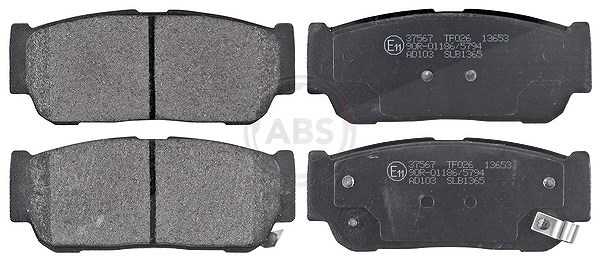 A.b.s. Bremsbelagsatz, Scheibenbremse [Hersteller-Nr. 37567] für Kia, Ssangyong