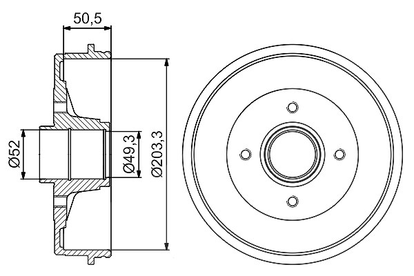 Bosch Bremstrommel [Hersteller-Nr. 0986477196] für Nissan