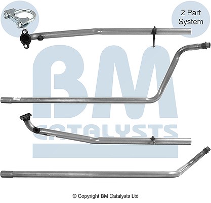 Bm Catalysts Abgasrohr [Hersteller-Nr. BM50121] für Toyota, Citroën, Peugeot
