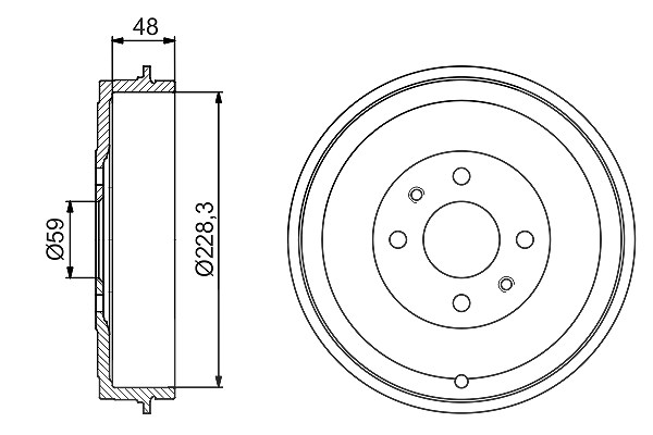 Bosch Bremstrommel [Hersteller-Nr. 0986477212] für Citroën, Peugeot