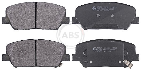 A.b.s. Bremsbeläge vorne (Satz) [Hersteller-Nr. 37969] für Kia, Hyundai