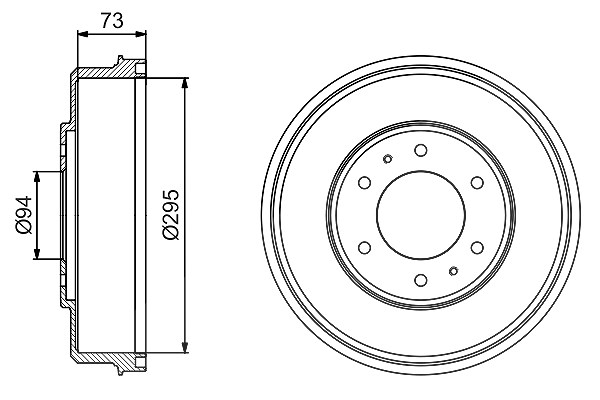 Bosch 1x Bremstrommel [Hersteller-Nr. 0986477232] für Mitsubishi